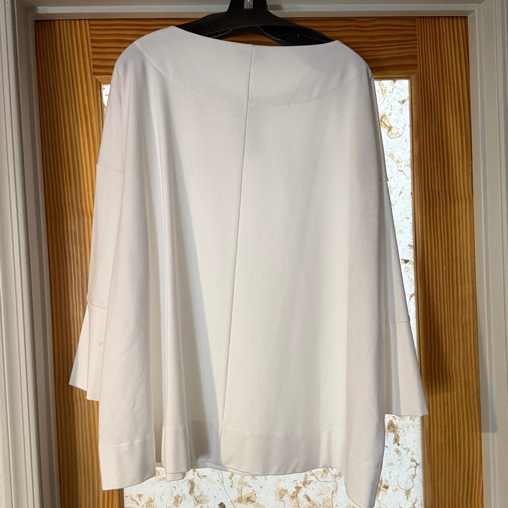 NWT -   Lafayette 148 New York White Long Sleeve Top - Picture 4 of 5